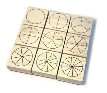 9 tampons fractions en rond crea