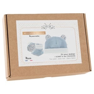 Kit de couture naissance bonnet et chaus