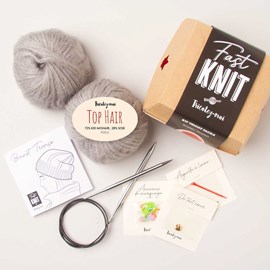 Bonnet tromso à tricoter gris pe