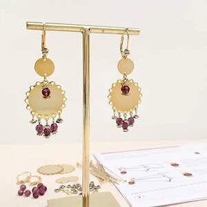 Kit sofia boucles d'oreilles pastilles f