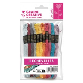 Lot de 11 echevettes en coton