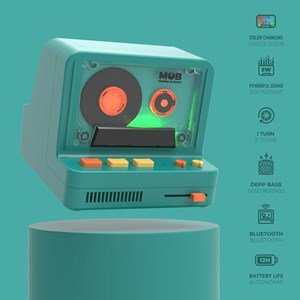 Mob - enceinte bluetooth rétro rs-80 - design années 80