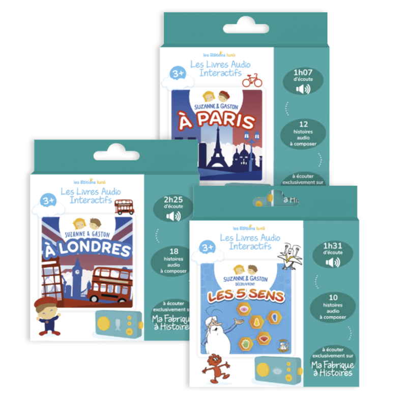 Lunii – pack 3 livres audio interactifs – pour conteuses ma fabrique à