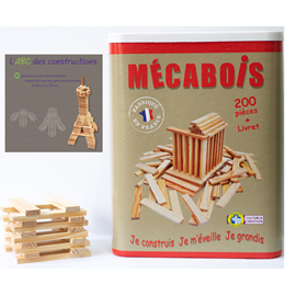 Baril mécabois 200 pces + livre abc