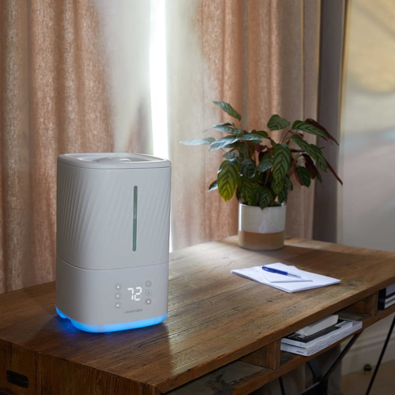 Humidificateur d'air vapeur chaude et froide, 3 intensités, mode nuit silencieux (Lanaform) - Image 1