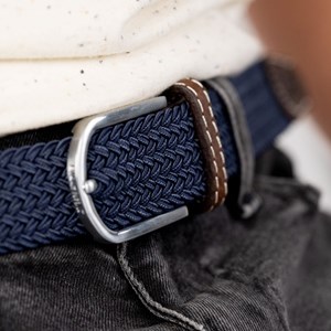 Ceinture tressée bleu ardoise - t2
