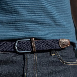 Ceinture tressée bleu marine - t0