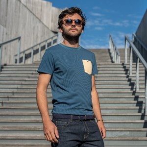 Ceinture tressée bleu marine - t0