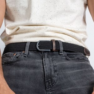 Ceinture tressée noir réglisse - t0