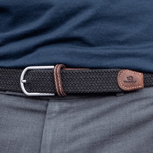 Ceinture tressée noir réglisse - t0