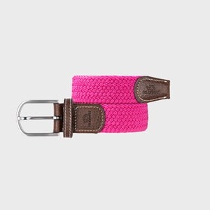 Ceinture tressée rose fuchsia - t1