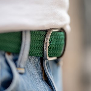 Ceinture tressée vert impérial - t1