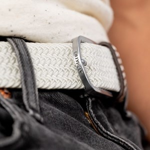 Ceinture tressée blanc coco - t1