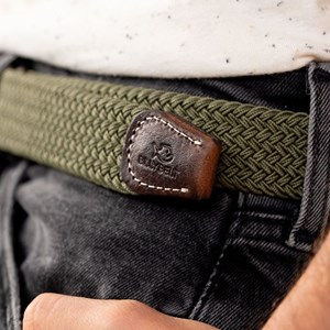 Ceinture tressée vert armé - t2