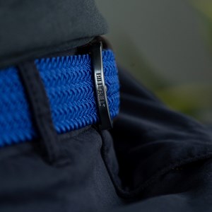 Ceinture tressée bleu électrique - t1