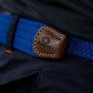 Ceinture tressée bleu électrique - t1