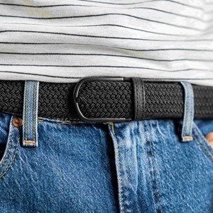 Ceinture tressée all black - t1