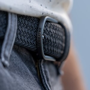 Ceinture tressée all black - t1