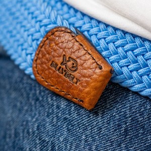 Ceinture tressée bleu alaska - t1