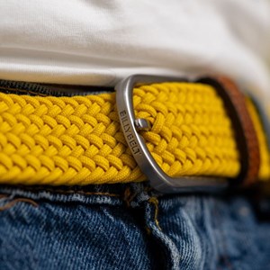Ceinture tressée jaune impérial - t0
