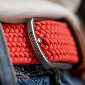 Ceinture tressée rose pêche - t0