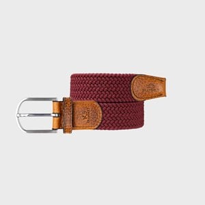 Ceinture tressée grenat - t0