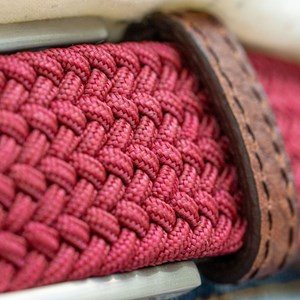 Ceinture tressée grenat - t0