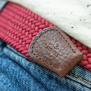 Ceinture tressée grenat - t0