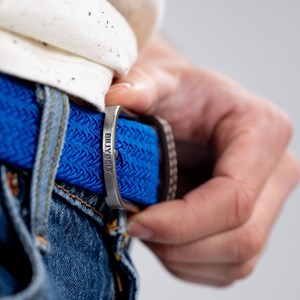Ceinture tressée bleu grec - t1