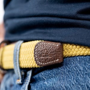 Ceinture tressée jaune curry - t1