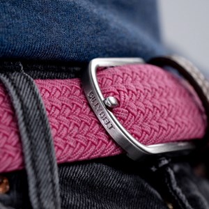 Ceinture tressée rose magenta - t2