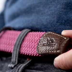 Ceinture tressée rose magenta - t2