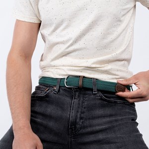 Ceinture tressée pin vert - t1