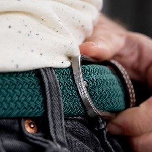 Ceinture tressée pin vert - t1