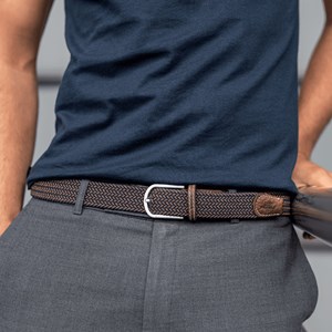 Ceinture tressée havane - t1