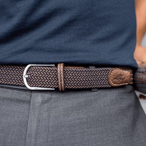 Ceinture tressée havane - t2