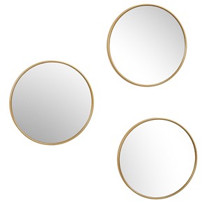 Lot de 3 miroirs diam 26cm
