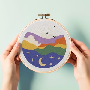 Coffret broderie paysage