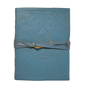 Grimoire en cuir elément eau