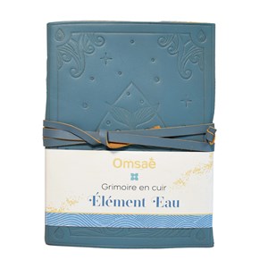 Grimoire en cuir elément eau