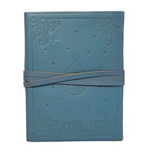 Grimoire en cuir elément eau
