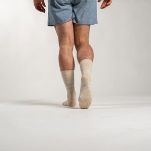 Chaussettes jacquard beige