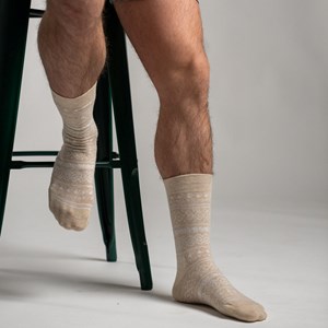Chaussettes jacquard beige