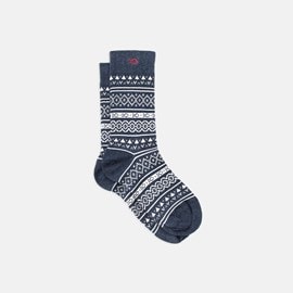 Chaussettes jacquard bleu