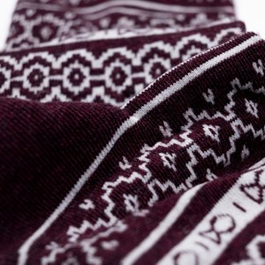 Chaussettes jacquard bordeaux
