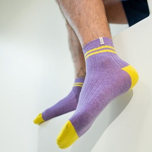 Chaussettes mi-hautes violet