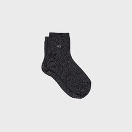 Chaussettes unies pailletées noir