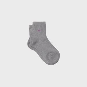 Chaussettes unies pailletées gris