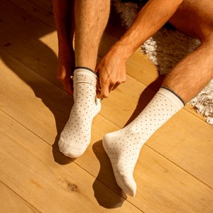 Chaussettes square ecru