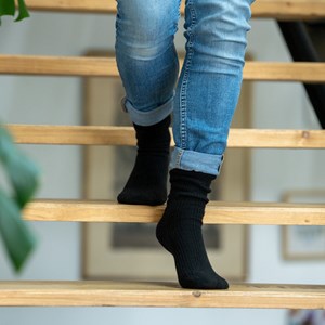 Chaussettes en laine femme noir